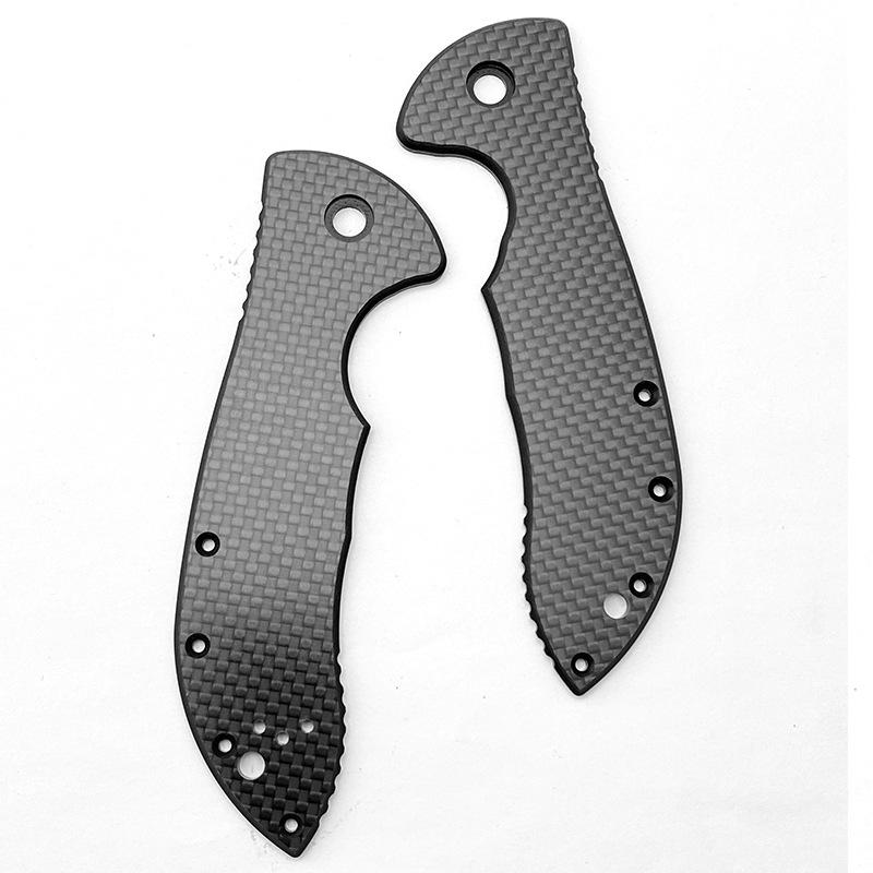 1 Pair Carbon Fiber Surface Pattern Knife G10 Handle Patches Scales for Emerson Commander Folding Knives DIY Make Accessories