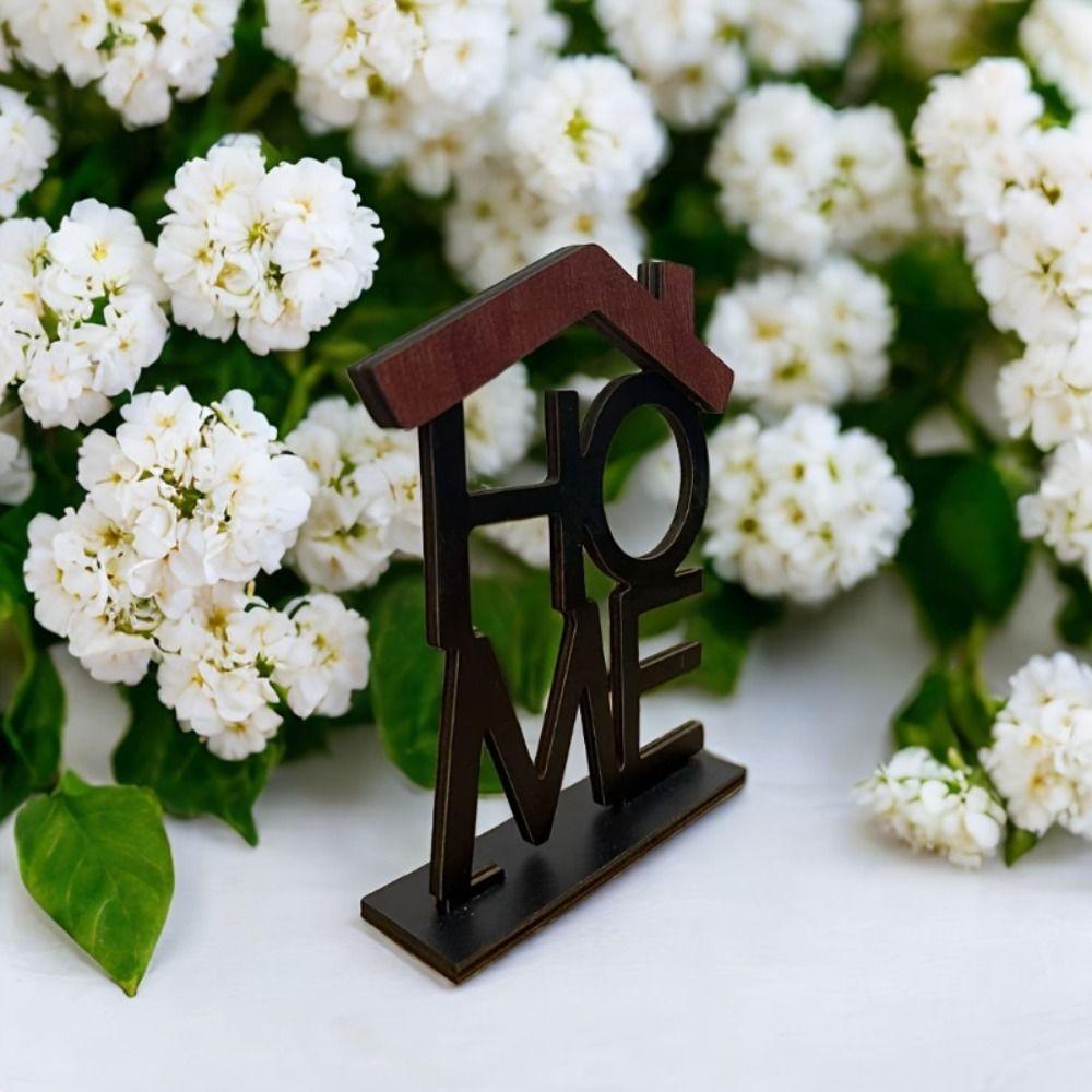 Small House-Shaped Home Ornament Wooden Home Series Ornament Living Room