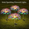 4 Pezzi Luci Fiabesche Paesaggistiche Luci da Giardino Luci Solari Fuochi d'Artificio Impermeabili Scintillanti Luce Decorativa Esterna Cortile Patio Sentiero