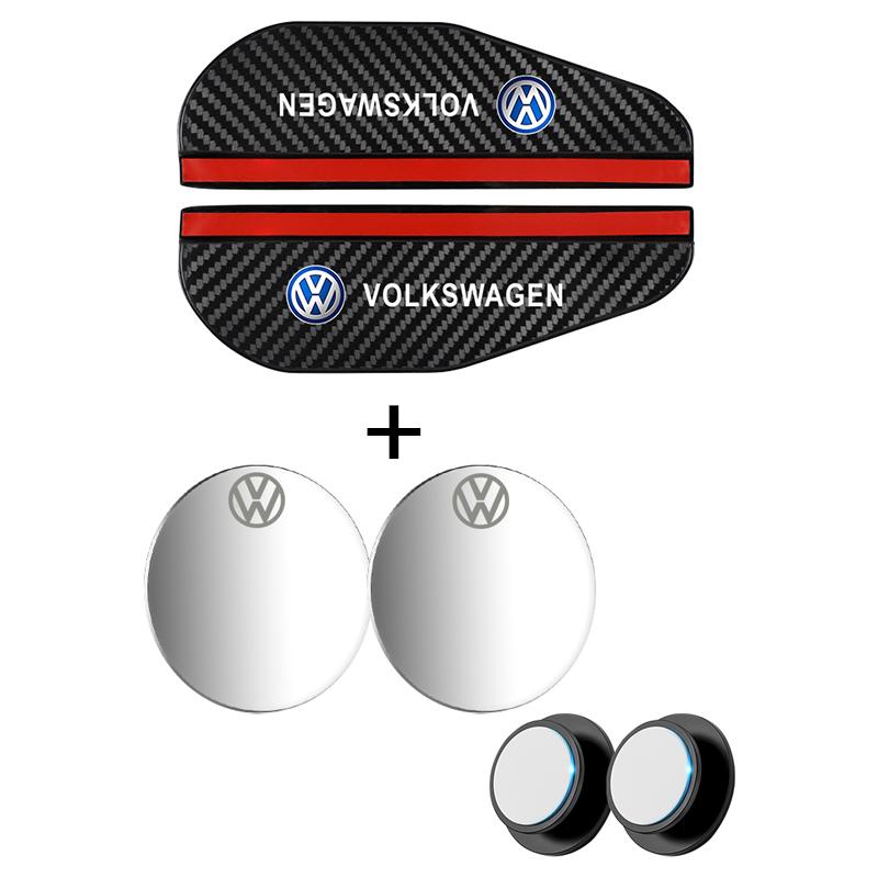 Visera de Lluvia para Espejo Retrovisor de Coche Espejo Redondo Pequeño Parasol de Lluvia para Volkswagen VW GOLF Polo Tiguan JETTA PASSAT