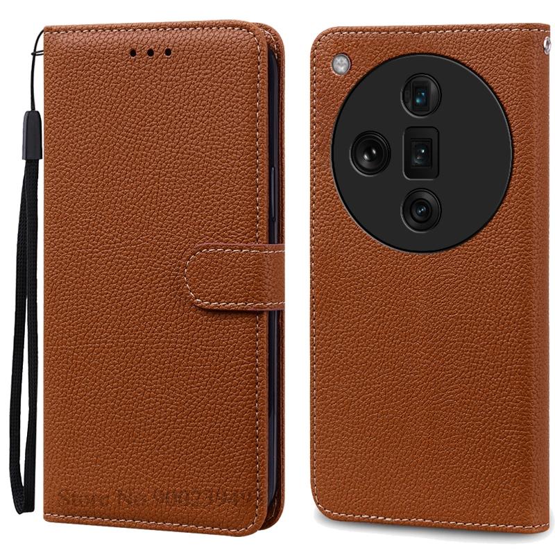 For OPPO Find X7 Case Leather Wallet Flip Case For OPPO Find X7 Ultra Case Soft Silicone Cover Coque Fundas Shell