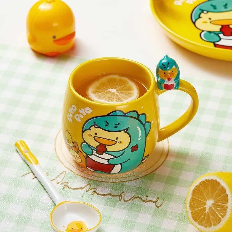 JINGREPUBLIC 3D Dinosaur Ceramic Tableware