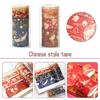 5pcs/set Washi Tape Chinoiserie Bronzing Crane Sakura Scrapbooking Decals Decor Masking Tapes Diary Planner Albums