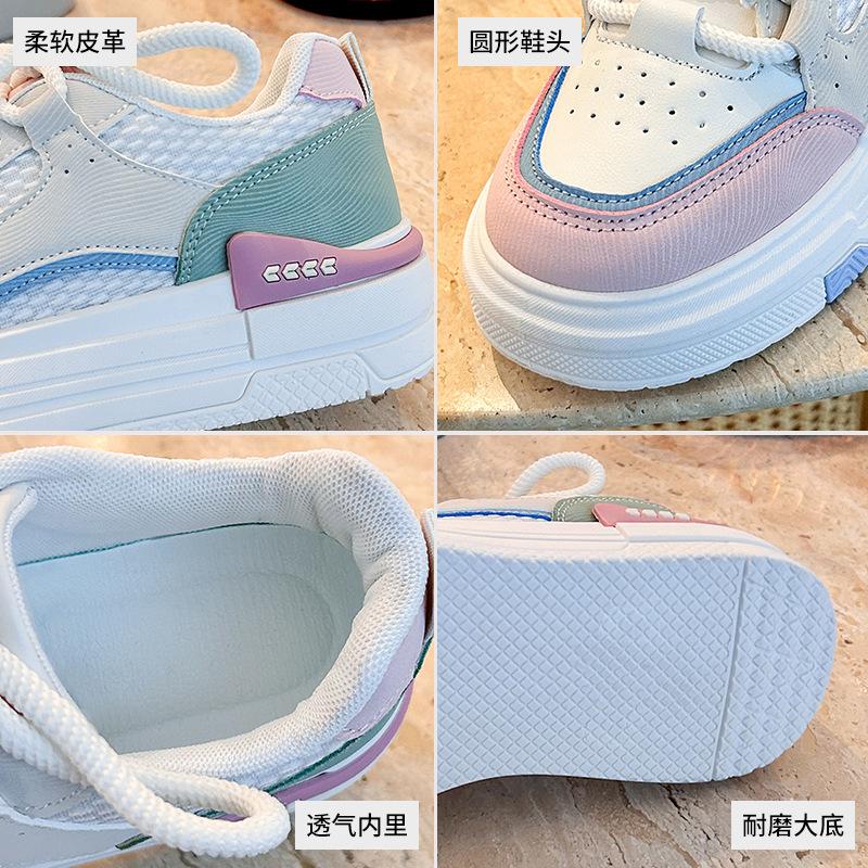 White Shoes for Women New Spring Students Korean Style Versatile Casual Ins Fashion Shoes Thick Bottom Fashion Sneakers K1317