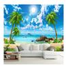 Wallpaper 3D Beautiful Palm Beach Seaside Landscape Wall Papers Living Room TV Sofa Bedroom Backdrop Wall 3D Murals
