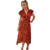 AX Paris Womens/Ladies Tiger Print Polyester Wrap Dress