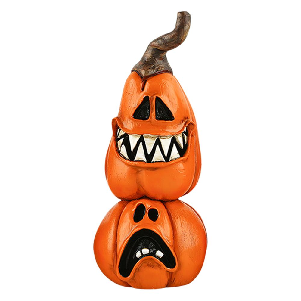 Halloween Resin Sculpture Spooky Witch Black Cat Pumpkin Ghost Horror Resin Figurines Table Centerpiece Halloween Decoration