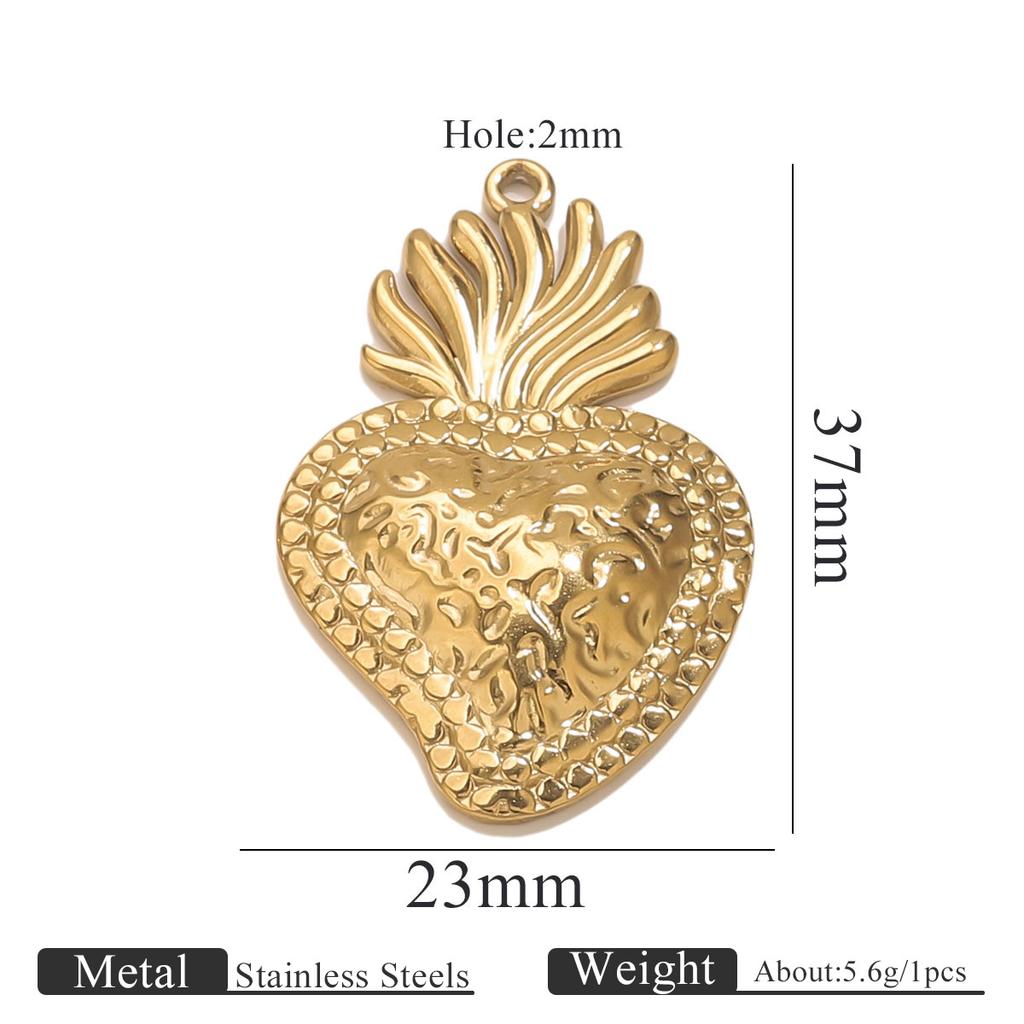 Yori 5PCS Stainless Steel Fashion Sun Love Heart Pendant Bracelet Necklace DIY Accessories Waterproof Wholesale