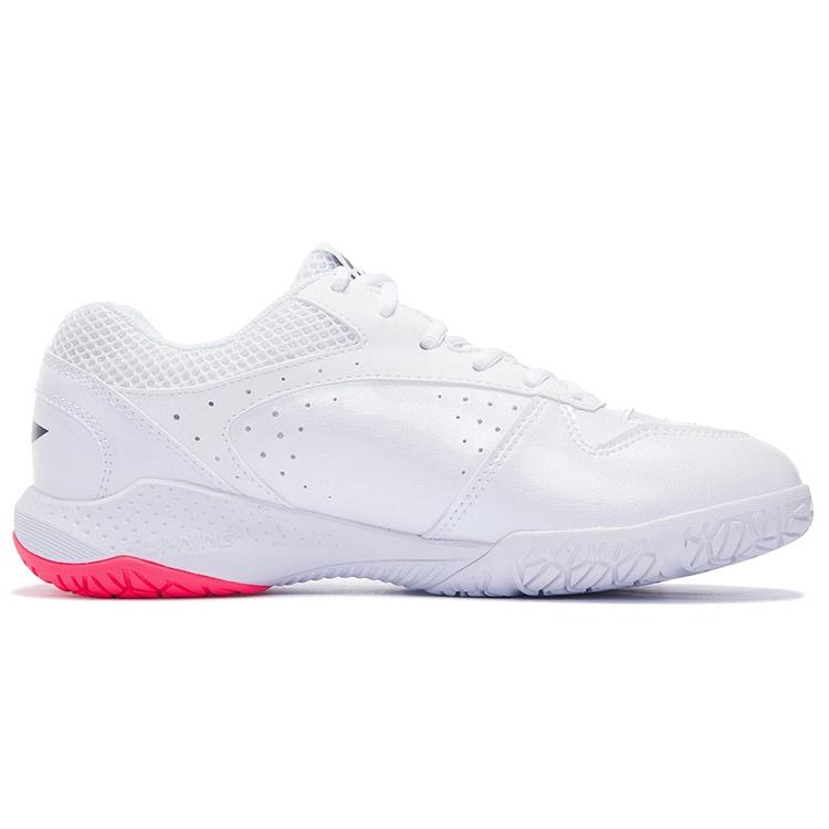 Li Ning Chaussures de Badminton Thunder Training Antidérapantes Résistantes à l'abrasion Maintien de la Cheville Basse Unisexe Blanc AYTS024-1