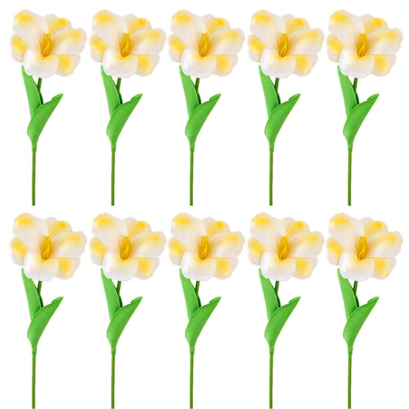 10Pcs Artificial Flower Bouquets Simulation Flowers Bouquets Arrangement for Wedding Party Home Garden Decoration
