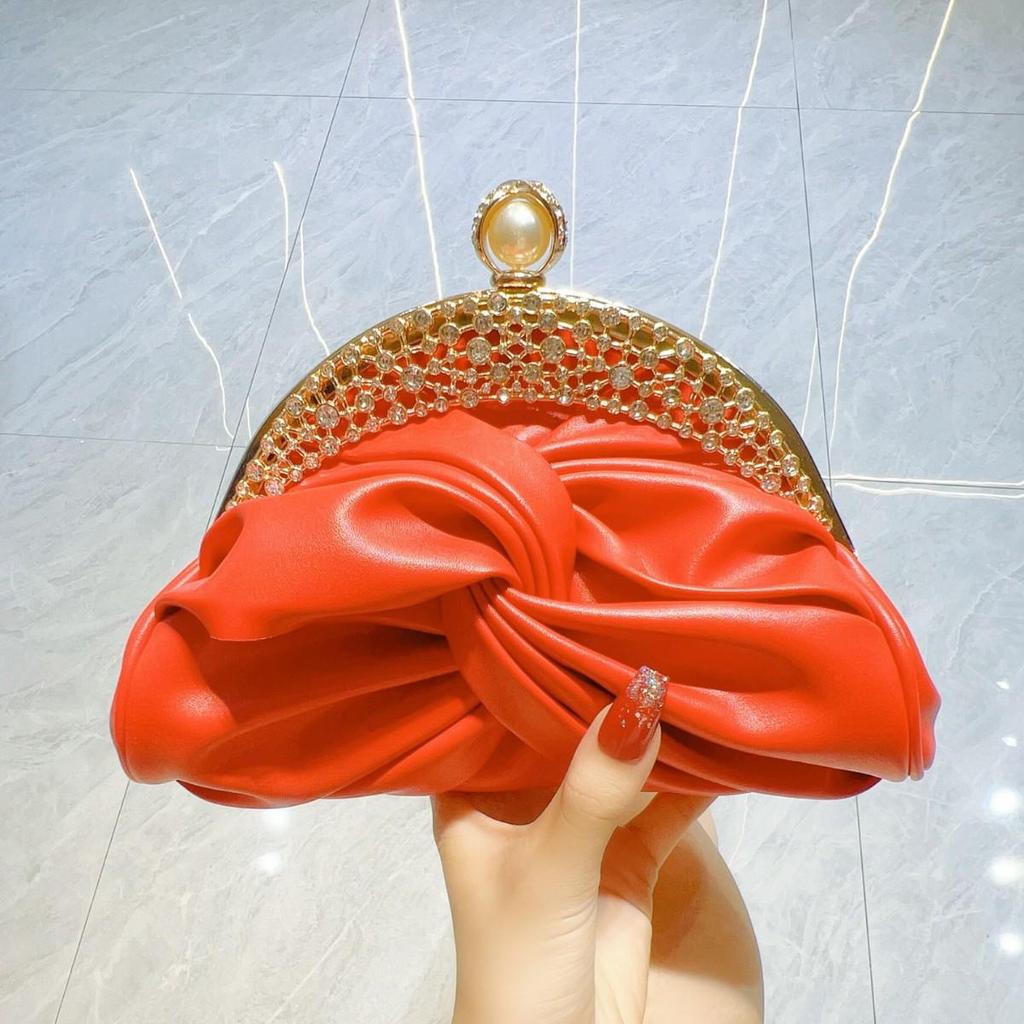 Rhinestone Inlaid High-End Socialite Clutch: Mini Handbag and Shoulder Crossbody Evening Bag