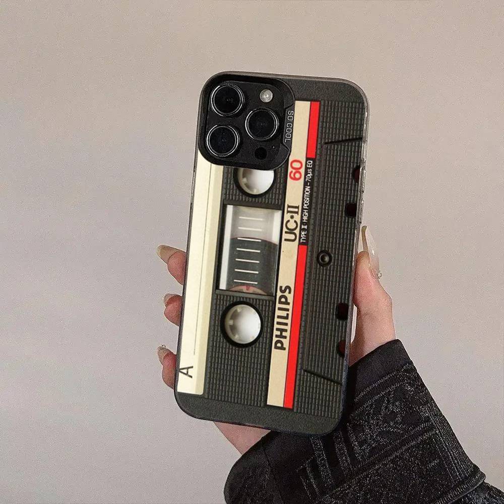 Vintage Cassette Tape Retro Style Colorful Silver Cover Phone Case For IPhone 17 16 Pro Max 15 Pro 14 Plus 11 12 13 X XS Max XR