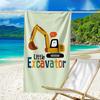Ultra-Soft Beach Towel with excavator Theme,Ideal for Pool - Camping, Diving - Perfect Travel Essential, Vibrant Beach Towel.