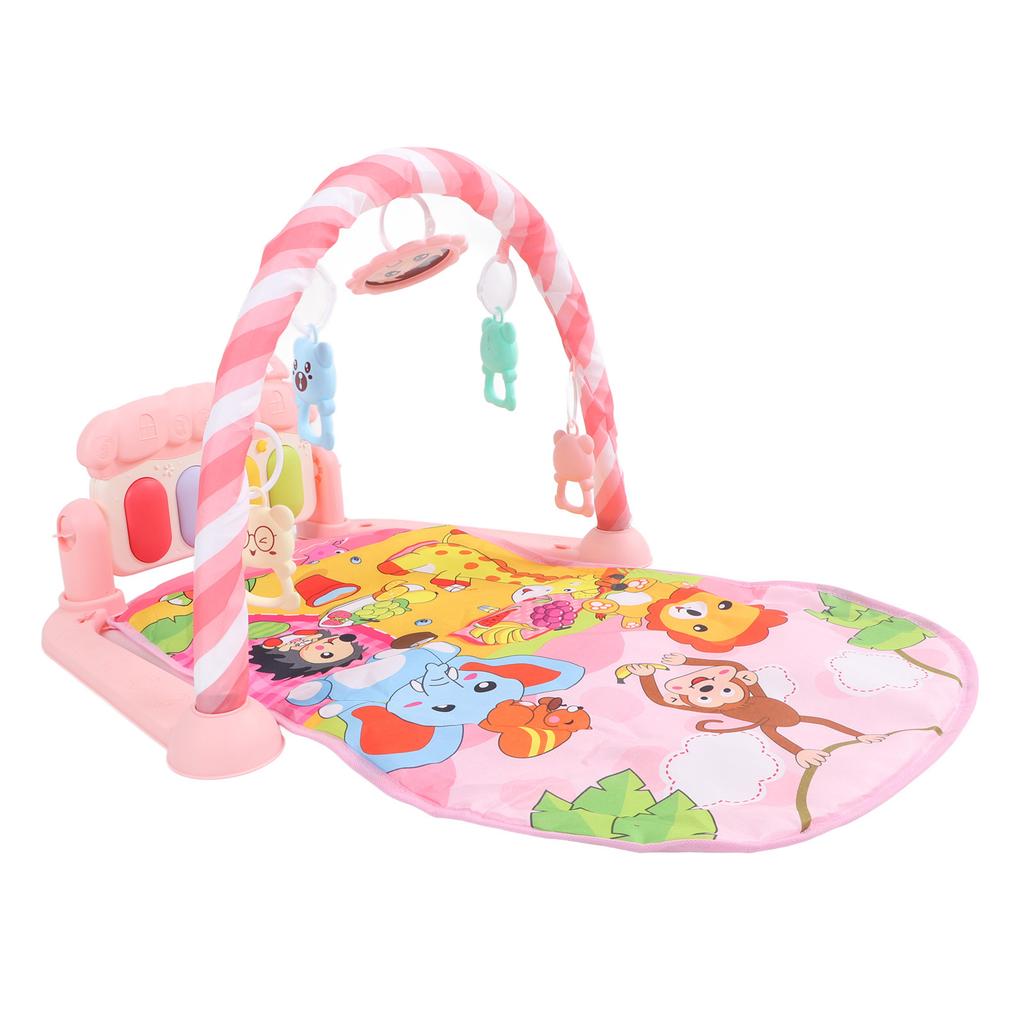 Gym Infant Playmat Piano Musical Early Education Crawling Sensory Gym Piano Mat for Infants Pink