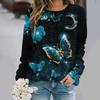 2025  Autumn and Winter New Fashion Round Neck Long Sleeve Printed Elegant Casual Loose Hoodie