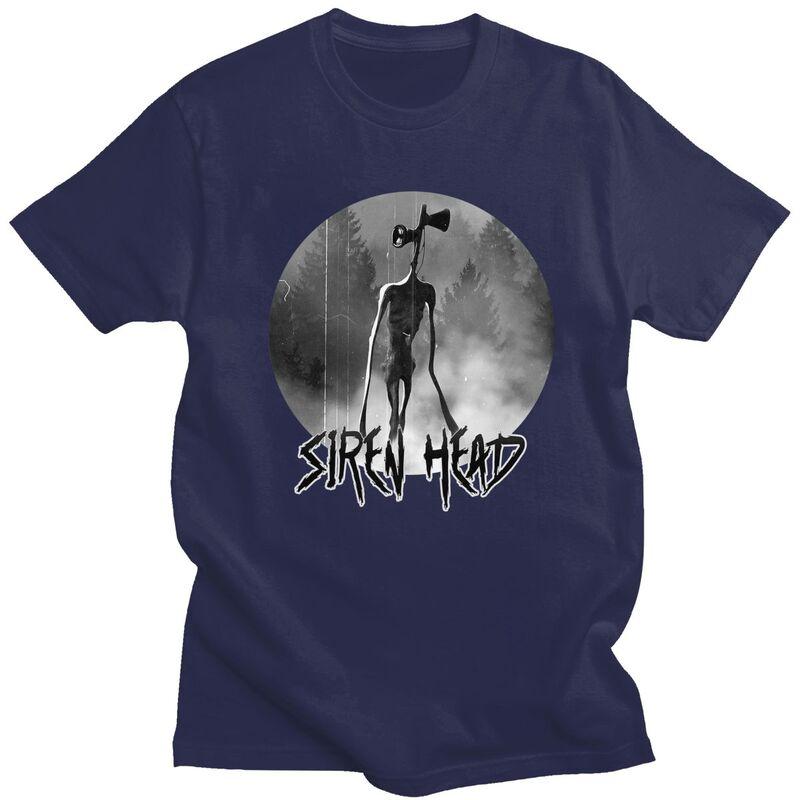 Fashion Creepy Siren Head Horror T Shirts Unisex Tshirts Streetwear Casual Graphic Tee Tops Loose Oversized Clothes