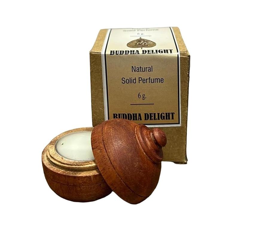 Natural Organic Solid Wax Perfume | Natural Wax In Mini Wooden Box For Men And Women - 6 Gm, (Pack Of 1)