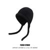 Japanese Retro Curly Wool Knitted Hat for Women In Autumn and Winter Big Head Circumference Showing Face Small and Versatile Warm Ear Protection Hat