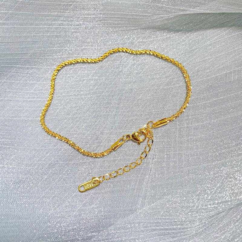 Exquisite Gold Silver Color Zircon Anklet for Women Girls Sparkling Gypsophila Adjsutable Chain Summer Beach Anklet Jewelry Gift