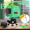 12 Line New 360 Horizontal Vertical Cross 3D Green Light Laser Level Self-Leveling Measure Super Powerful Laser Beam