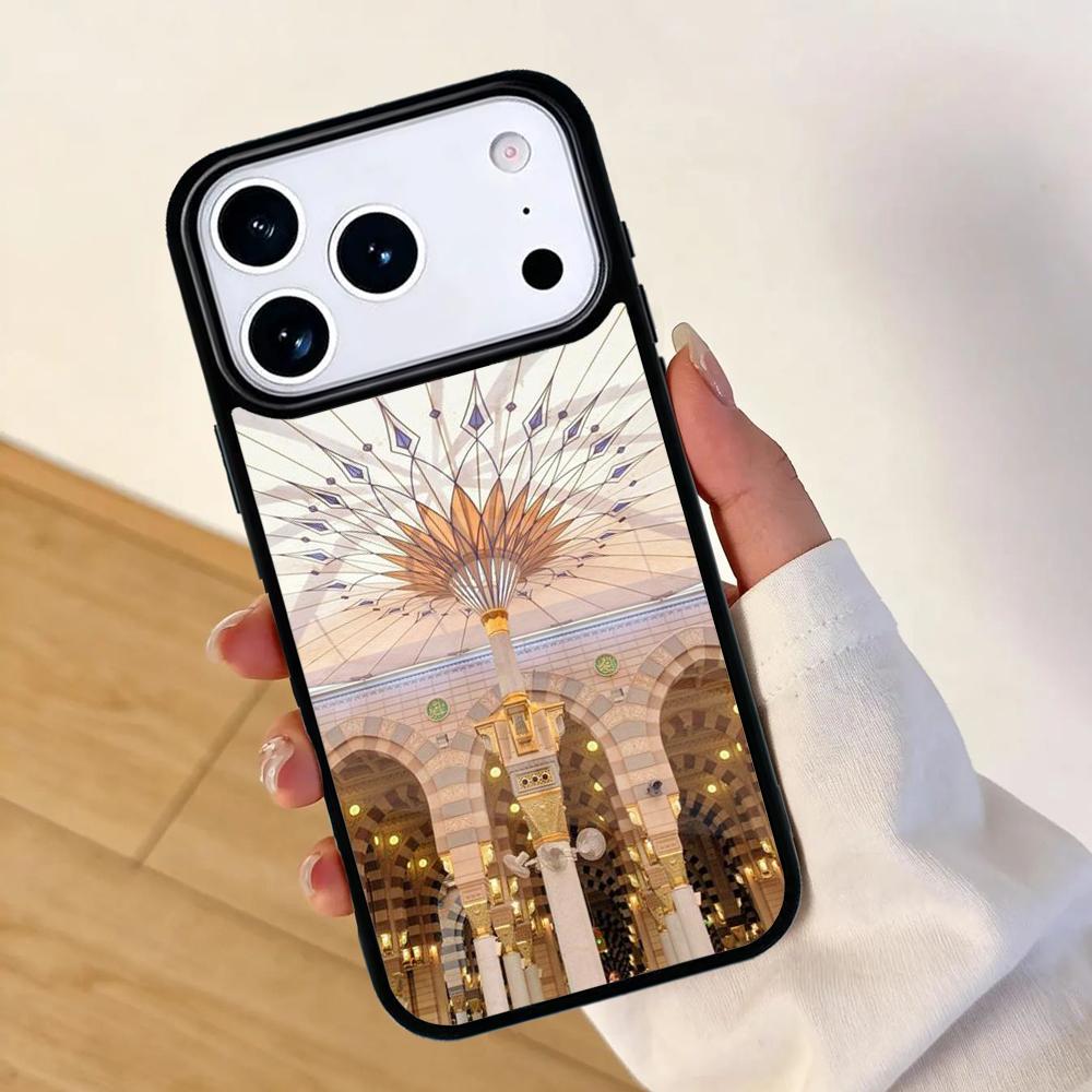 Arabic Muslim Mosque Building Mobile Phone Case for IPhone 17 AIR 16pro Max 15 14 13 12 11 Bumper Cover