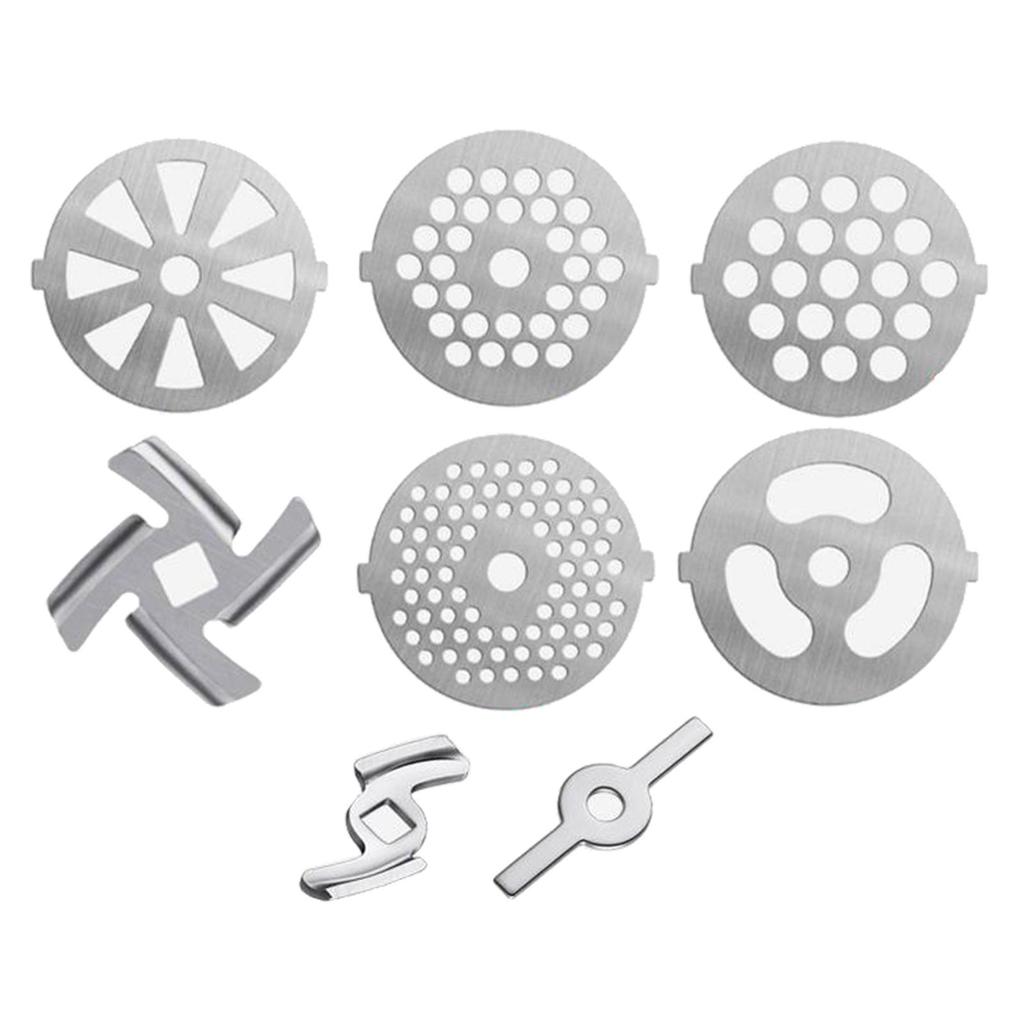 Meat ,Meat Plate Discs ,Stainless Steel Food Accessories for Stand Mixer and - 8pcs