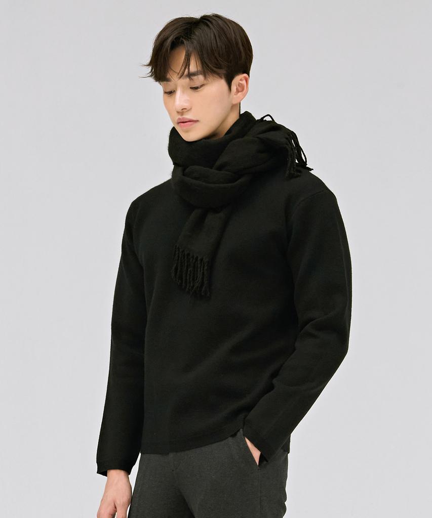 CHASECULT Men'S Basic Round Sweater - Black