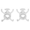 2Pcs Plastic Beach Umbrella Hanging Hook Umbrella Hanger 4 Prong Towel Hat Sunglasses Holder White