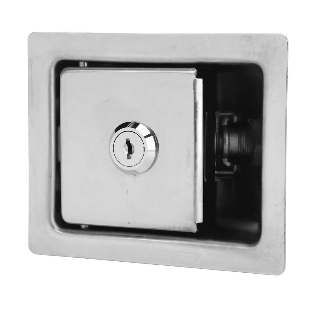 Toolbox Latch Stainless Steel Flush Mount Tool Box Latch Paddle Lock with 2 Keys for RVs Trucks