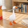 Compact Key Storage Tool Magnetic Goose Holder, Resin Statue for Entryway Decor, Cute Animal Organizer Desktop Ornament with Mouth Metal And