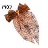 Lightweight Hair Clip Halloween Spider Web Bow Clip, Pumpkin Eyeball Tulle with Long Tails, Women Accessories for Holiday Party Accessory