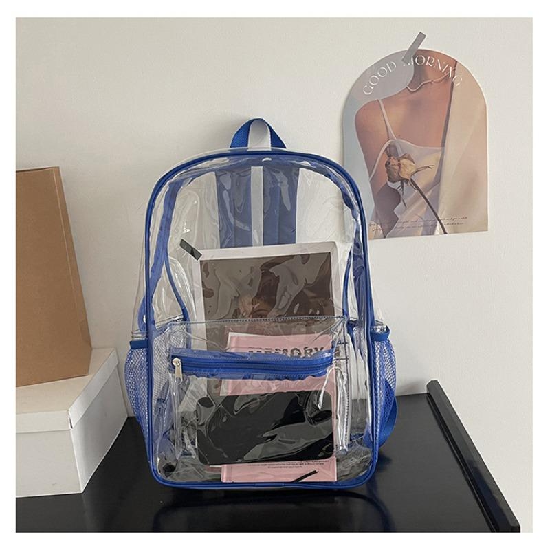 Summer new fashion trend large capacity practical simple clean transparent PVC backpack
