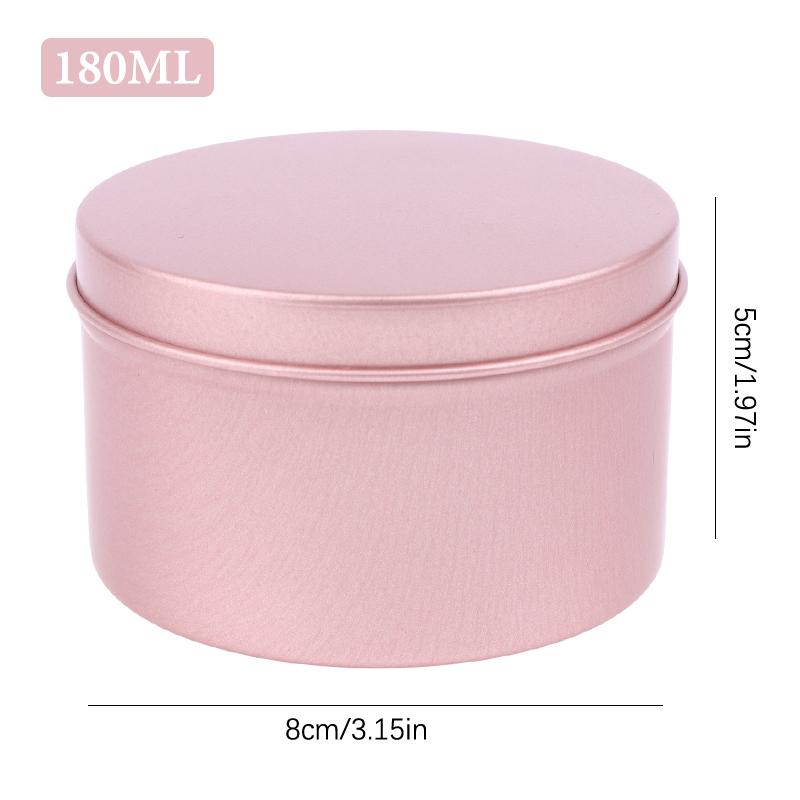 5-180ml Cream Jar Tin Cosmetic Lip Balm Containers Nail Derocation Crafts Pot Refillable Bottle Screw Thread Empty Candles Box