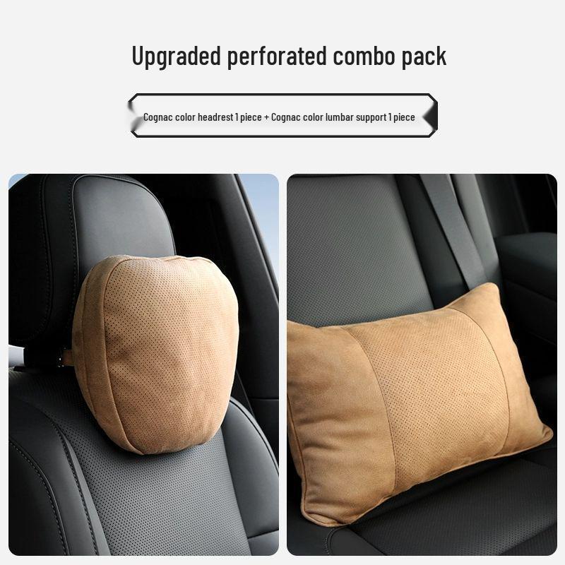 Nick Car Headrest Lumbar & Neck Support Pillow for Maybach S-Class, Mercedes, Tesla & AITO