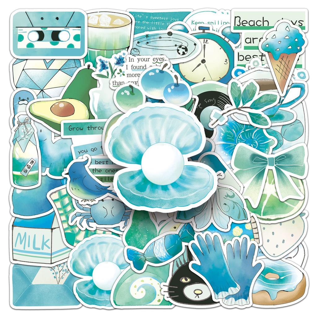 50 Salt-type Graffiti Stickers Personalized Small Fresh Hand-painted Decorative Mobile Phone Water Cup Stickers Waterproof