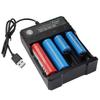 4 Slot 18650 Charger 3.7V Li-ion Battery USB Independent Charging 2X 3X 4X Portable Electronic 16340 14500 26650 Battery Charger