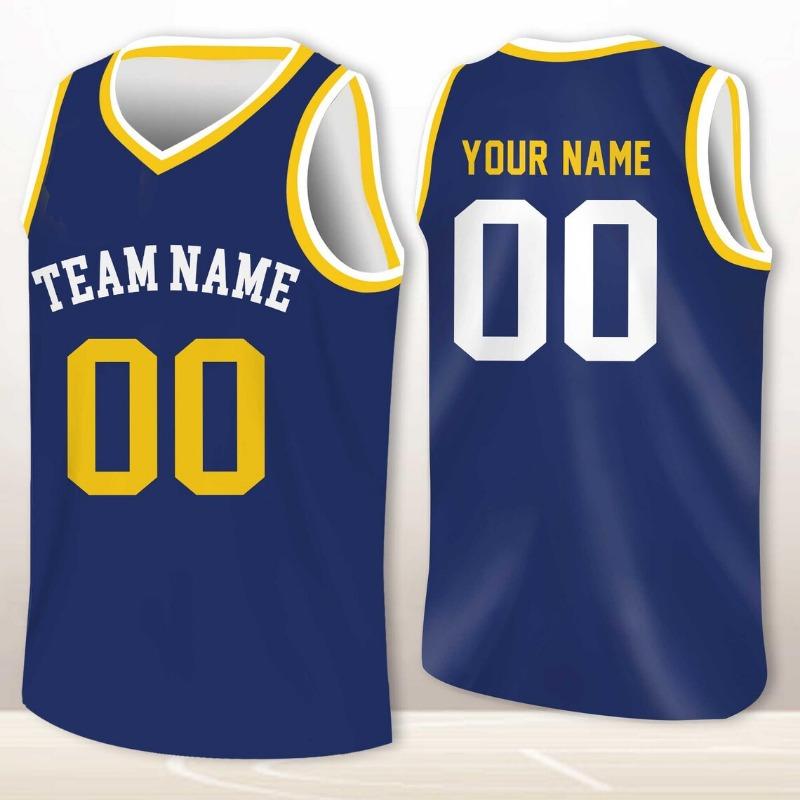 Custom Team Basketball Uniform Personalized Name Number Sleeveless Sports Jersey Training Competition Tank Tops Unisex Loose Tee