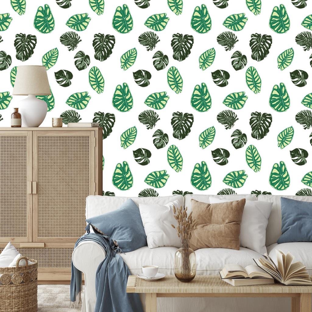 Monstera Leaves Wallpaper for Living Room and Bedroom 50x1000