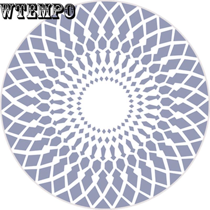 Geometryczny abstrakcyjny okrągły dywan imitacja drewna ziarno druku mata sypialnia wykusz krzesło dywan