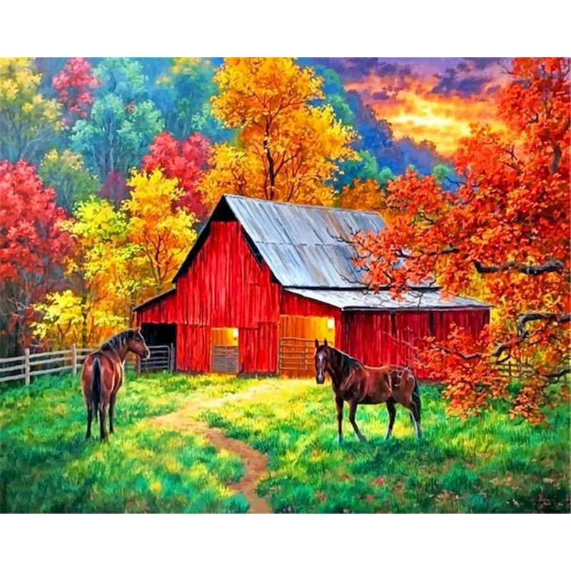 

5d Полный Алмазная Картина Пейзаж Мозаика Алмазная Вышивка Полный Комплект DIY Настенные Картины Full Round 20x30CM