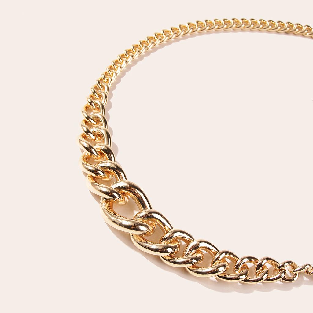 New Heavy Industry Gradient Irregular Aluminum Chain Metal Belt Women's Sweet and Atmospheric Waist Chain