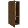 Wall Mounted Cabinet in Smoked Oak Finish 35 x 34 x 90 cm Particleboard