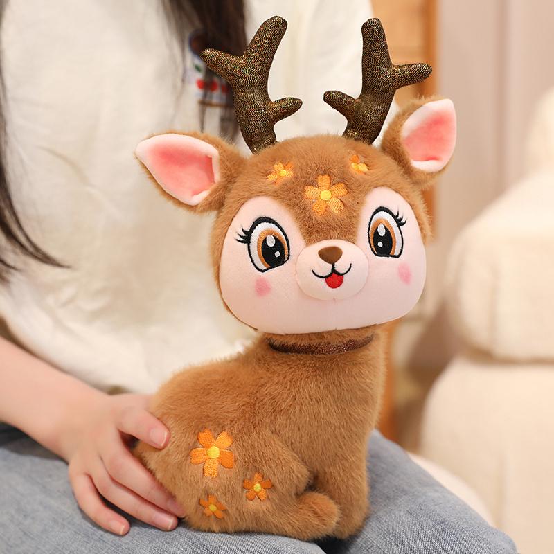 Cute And Charming Deer Plush Toy Doll 19-40cm Stuffed Sika Deer Plush Pendant Designed for Girls Children Home Decor Xmas Birth Date Present