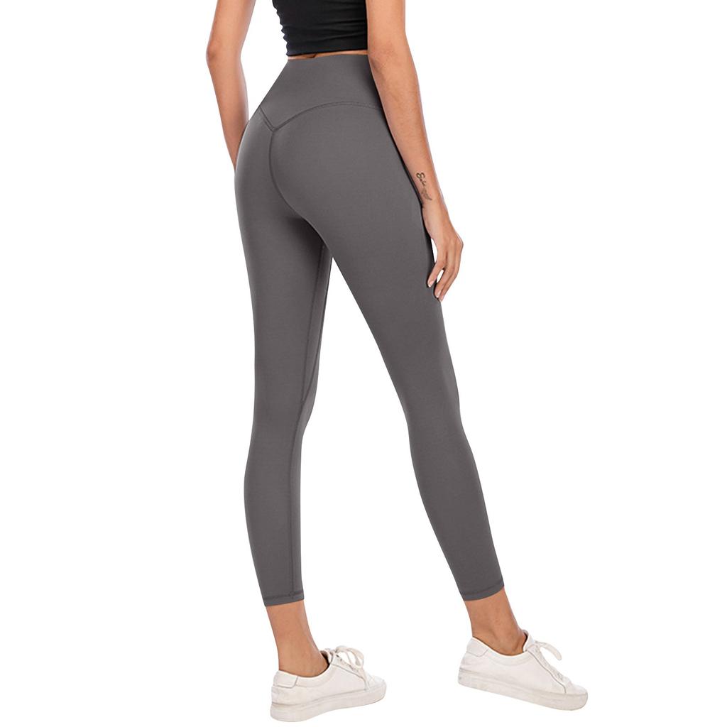 Yoga-Kleidung, pfirsichfarbene, hüfthebende Sportbekleidung, Fitnesshose, keine peinlichen Linien, hautfarbene, hohe Taille, enge Yogahose