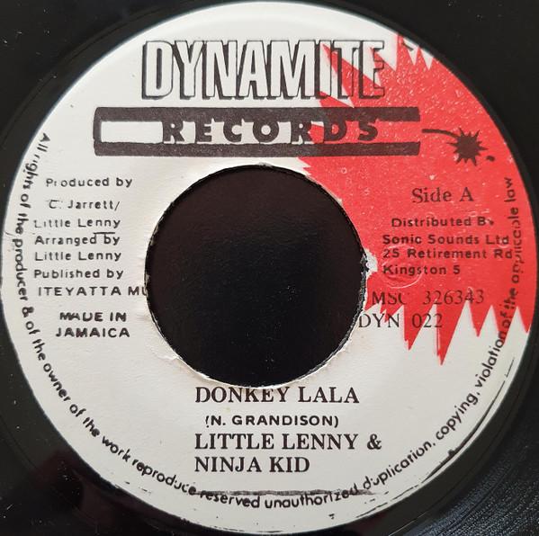 7inch Record LITTLE LENNY & NINJA KID - Donkey Lala DYN022 Dynamite Record Jamaica Reggae, Ska & Dub Used