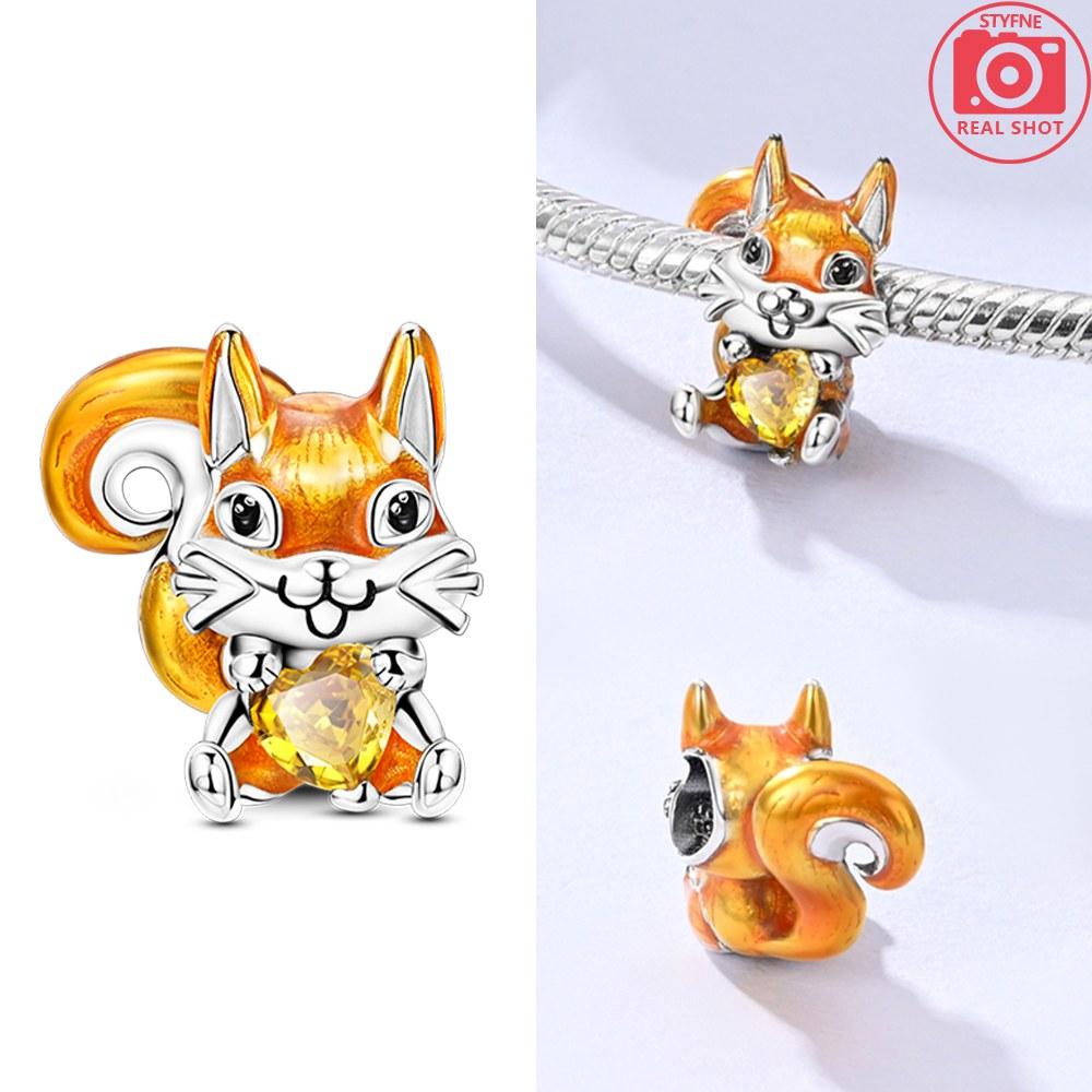 A Squirrel Holds A Heart Bead Copper Colors For Charms Copper Colors Original Bracelet For Jewelry Making