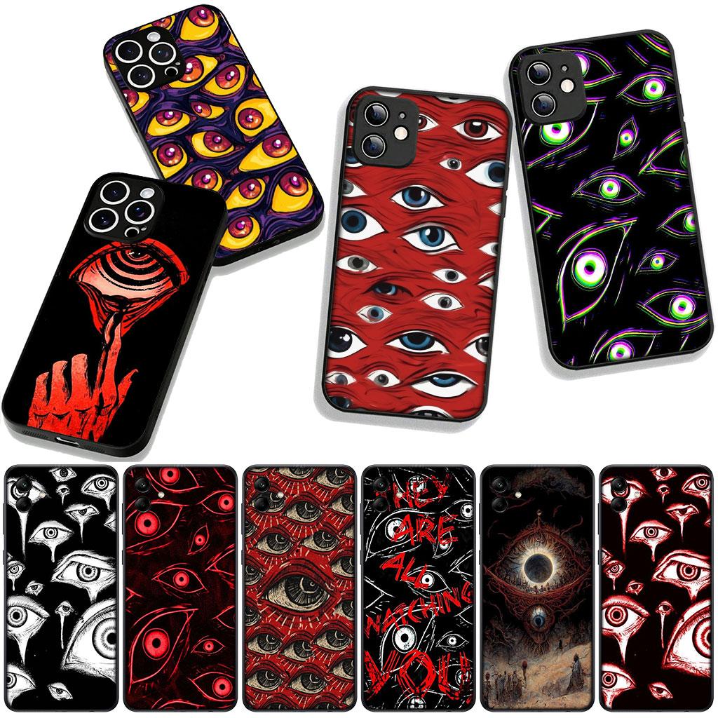 Cover for Apple iPhone 17 16 11 Pro XS Max XR 6 7 8 Plus 16E SE 2020 Air 5 SE2 Phone Case Eyes Spooky Scary Face