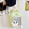 Y2K Japanese Style Back School Shoulder Bag Clear Pocket Kawaii Itabag  for Teenage Girls