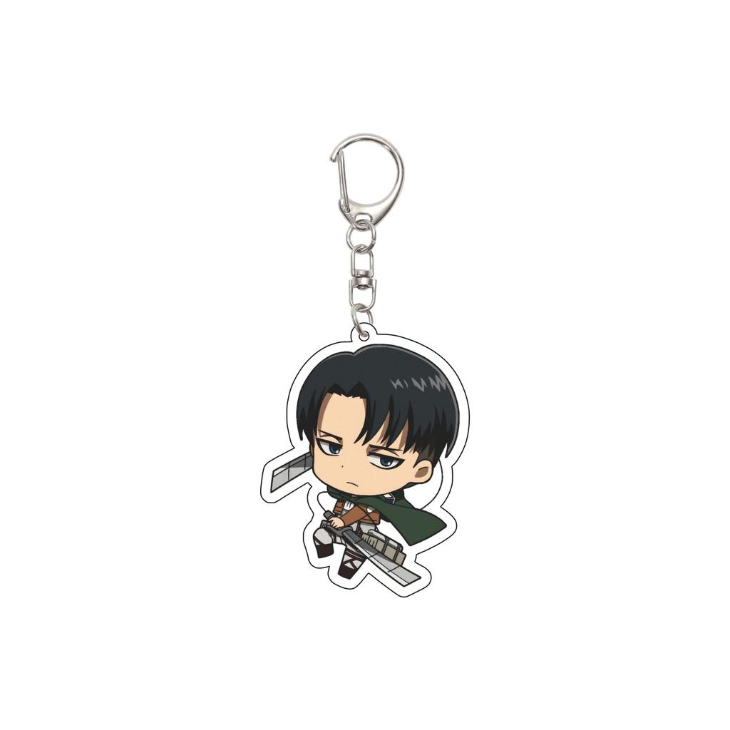 55MM Anime Attack on Titan Keychain Eren Jaeger/Mikasa Ackerman/Armin Arlert Key Chain Acrylic Model Plate Christmas Gifts