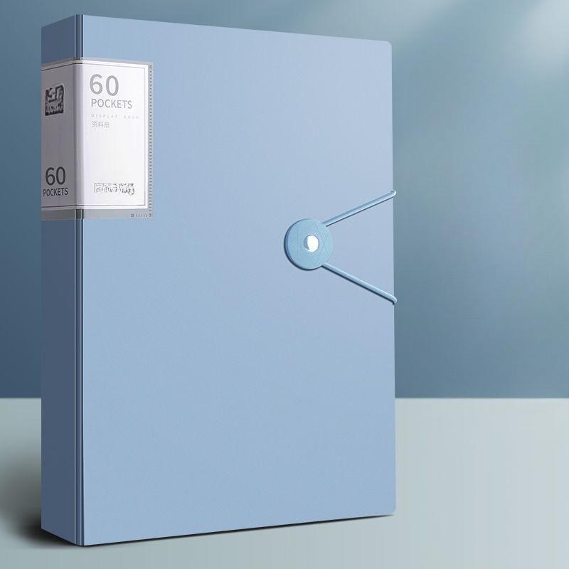 

Папка-файл А4 с 60 карманами, Подходит для документов и бумаг формата А4, Материал ПП, Водонепроницаемая, Легко хранить и организовывать, Идеально для хранения файлов 60 Pages синий